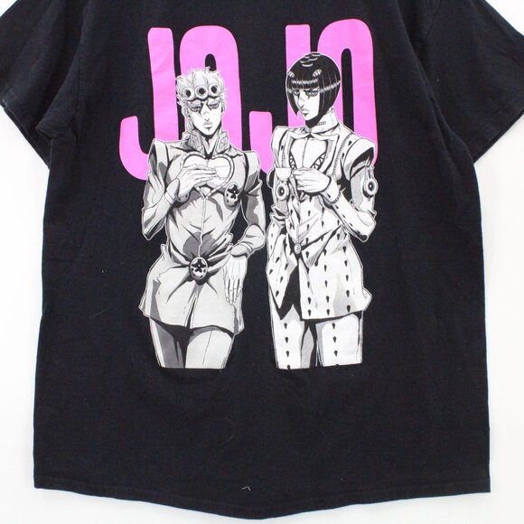 JoJo's Bizarre Adventure Shirt Mens Black Anime Graphic Logo Cotton Size Large L - Picture 4 of 9